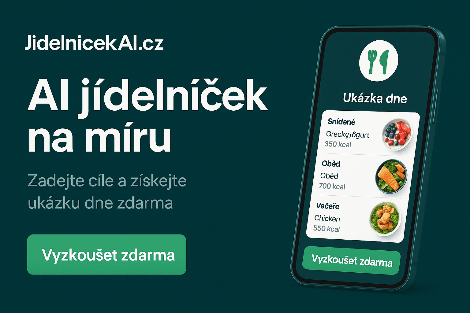 JidelnicekAI.cz – ukázky jídelníčků a výpočty kalorií